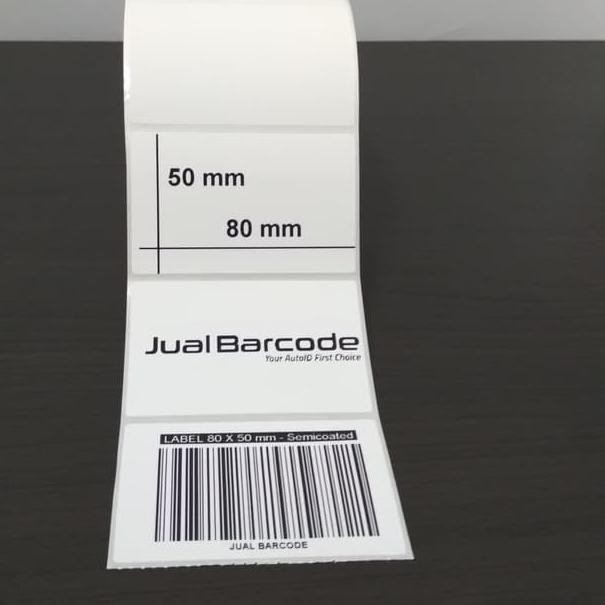 

LABEL PRINTER BARE 80X50MM - 80X50 MM - SEMICOATED ISI 1000 PCS