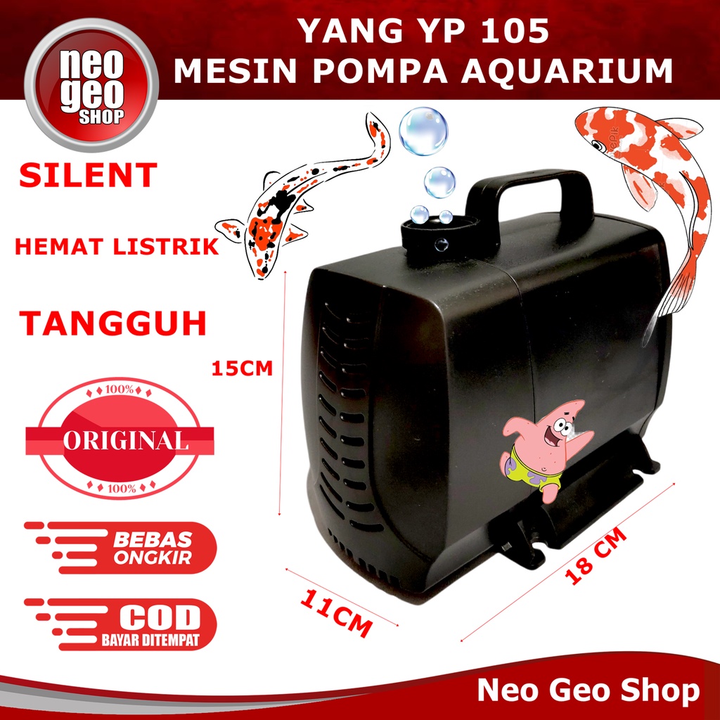 YANG YP 105 YP105 YP-105 Pompa Air Celup Pompa Kolam Aquarium