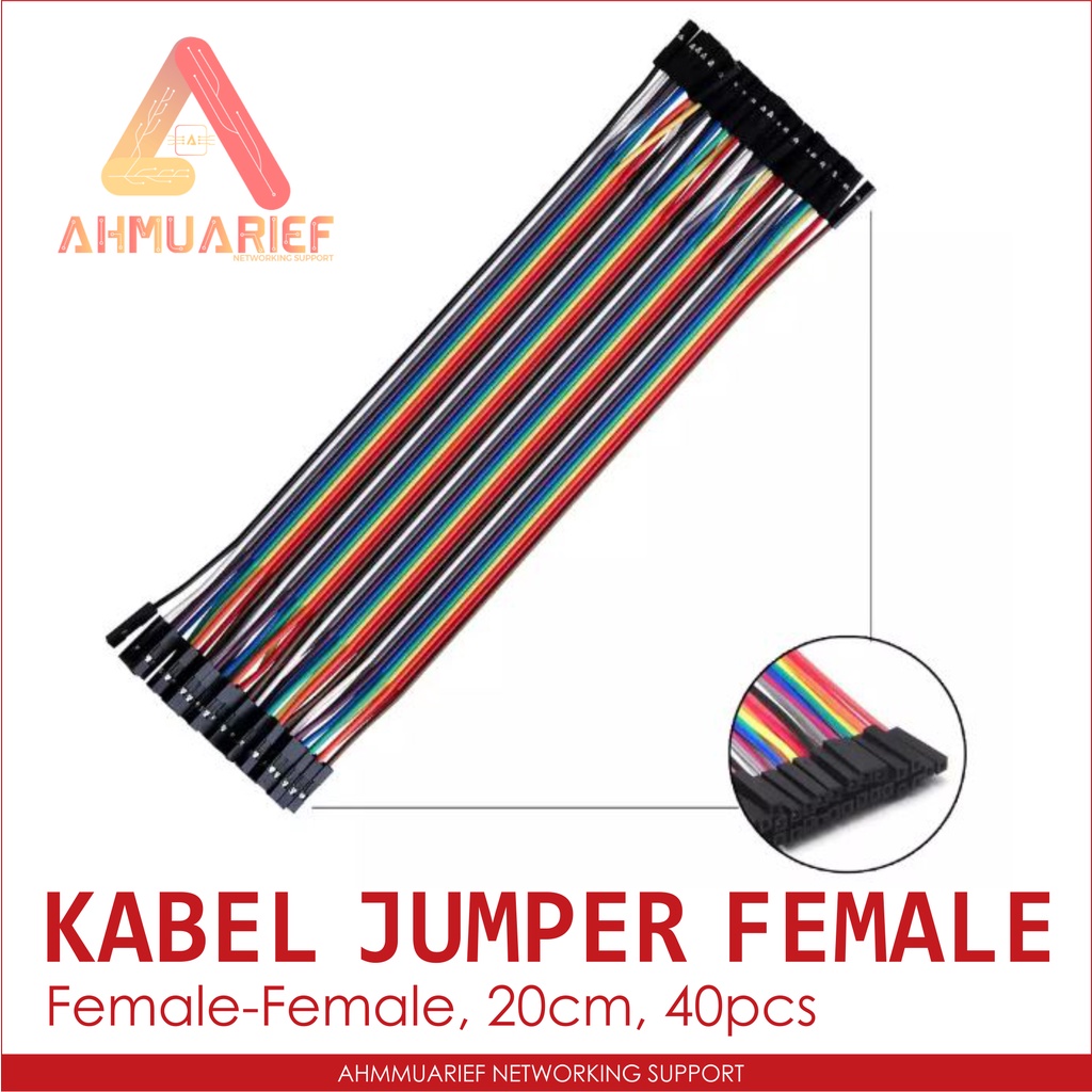 Kabel Jumper Female to Female Dupont 20cm 40pin 40pcs