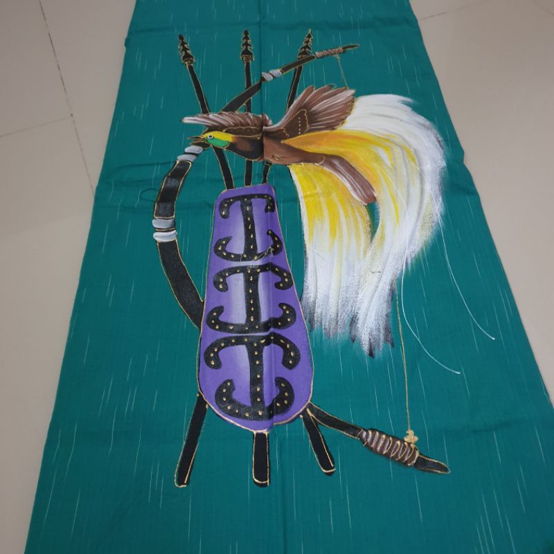Kain Lukis Etnik Lurik Motif Papua Tifa Cendrawasih Asmat