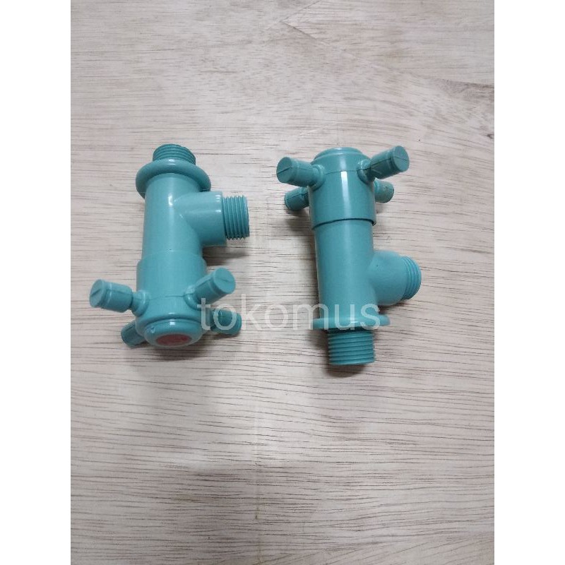 Kran Keran Shower 1/2&quot; PVC Baling Cabang Kran Mandi/Kran Air Sova