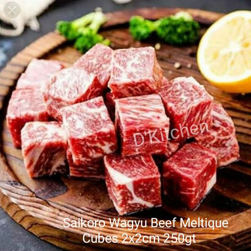 

Saikoro Beef Wagyu Meltique/daging sapi/beef steak 250gr