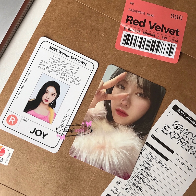 smcu express 2021 winter smtown red velvet ver. album fullset wendy photocard joy passcard folded po