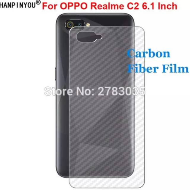 Back Skin Carbon Realme C2 - Skin Carbon Realme C2 SC