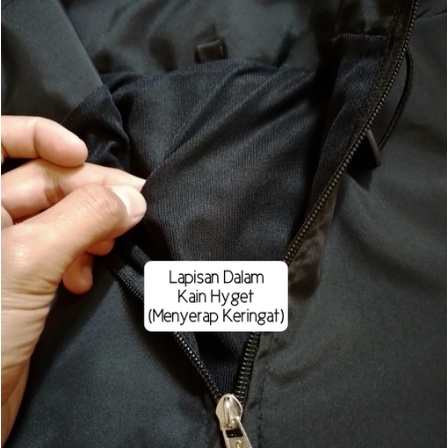 [Promo Sale] COD/Jaket Parasut Nike Polos Olahraga Sporty Jogging Windrunning Lari Pria/Wanita  Hitam M-XXL-3