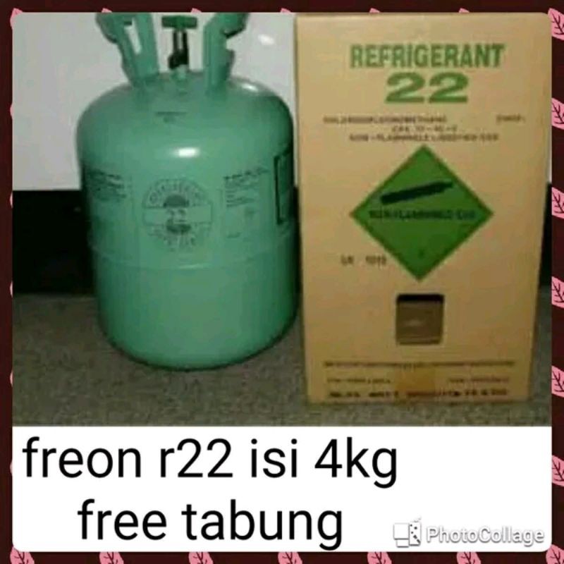 R22 isi 4 Kg 3 kg 2 kg free tabung r22 refrigent isi fure 4 kg 3kg 2 kg