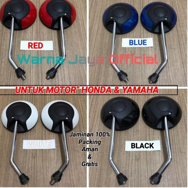 Terjangkau UNTUK HONDA & YAMAHA Spion Standar Model  Scoopy Fi Chrome Sepion Spion Motor Bulat Vespa