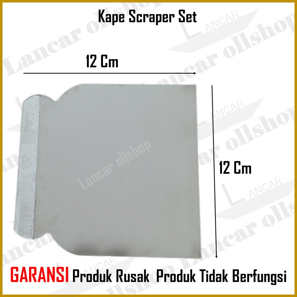 Kape Scraper Kapi Skrap Cat Set Alat Dempul Stainless Steel Lentur 4 Pcs