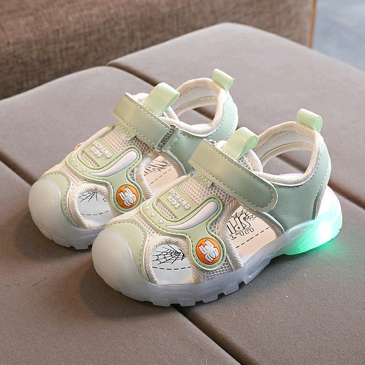 Juragan Junior [COD] Sandal ATIRA Lampu LED Anak Laki Laki Dan Perempuan Import Size 21-30