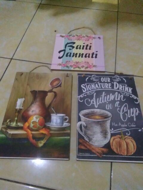 Hiasan Dinding Poster Kayu Rumah Kamar Cafe Wall Home Decor Shabby Chic Quote Quotes Ruang Tamu Our