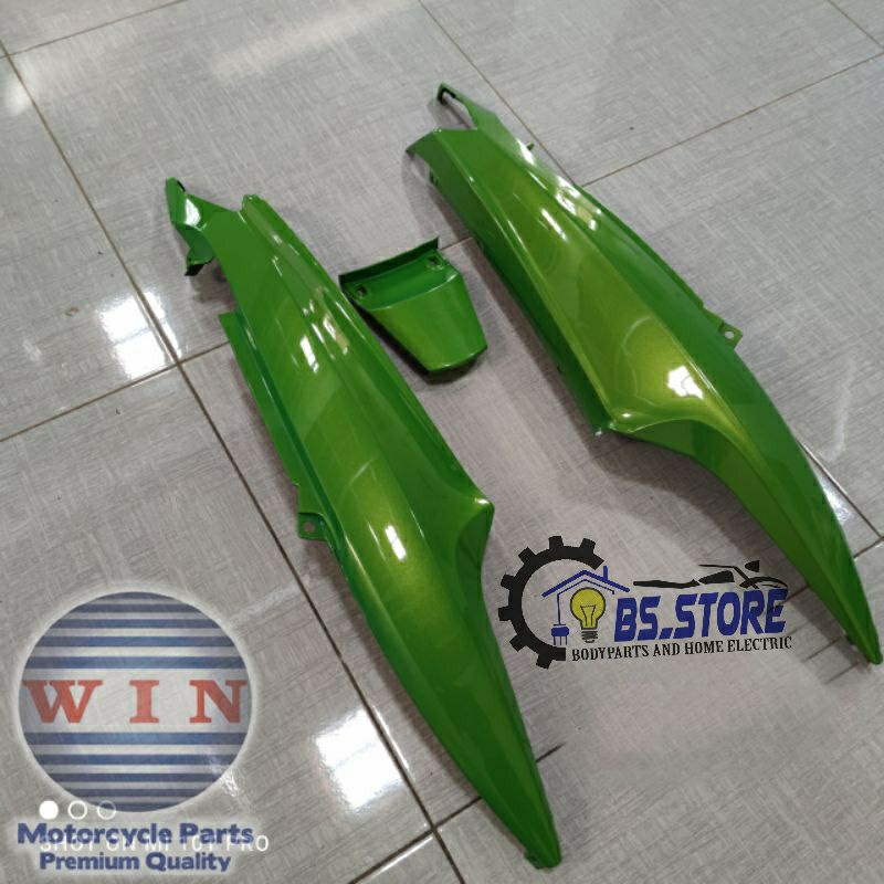 WIN. COVER BODY+PAD STOP YAMAHA MIO SMILE HIJAU 2008 2009 2010/ BODY SAMPING KANAN KIRI/ YAMAHA / MIO