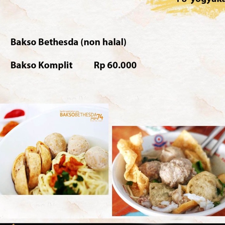 

bakso bethesda yogya non halal