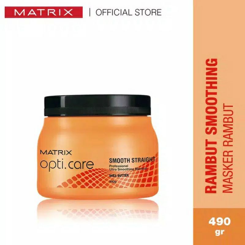 MATRIX MASKER RAMBUT Opti Care Smooth Straight Mask 490 GR UNTUK RAMBUT SMOOTHING