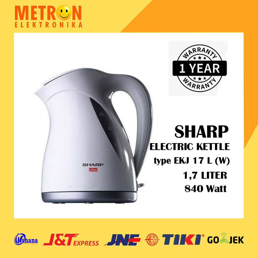 SHARP EKJ 17 L (W) WHITE /  ELECTRIC KETTLE / KETEL LISTRIK / EKJ17LW