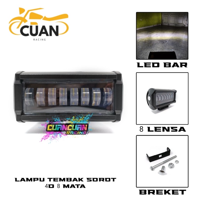 Lampu Tembak Sorot LED Cwl 8 Mata Spot Light Workligt Lampu Tembak Cwl Daymaker Universal