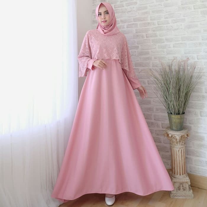 30+ Ide Keren Baju Pesta Gamis Renda