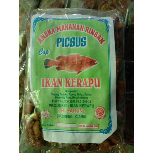 PICSUS IKAN KERAPU 20pcs/CEMILAN PEDAS/KERUPUK PEDAS/MAKARONI IKAN KERAPU PEDAS