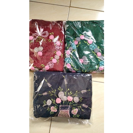 Mukena terusan bordir rayon tile