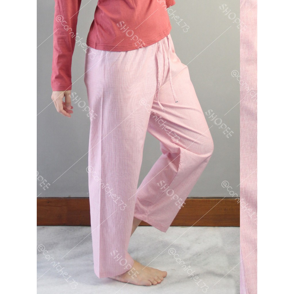 Corniche Stripe Pyjamas Pants Red