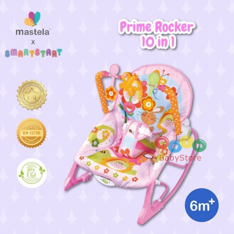 0Mastela Bouncer Rocker Prime 10 in 1 Infant To Toddler FREE BUBBLE..