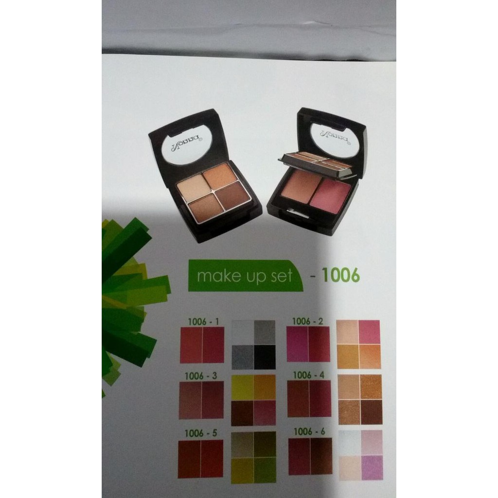 Stok Terbatas Eyeshadow 4W & Blush On 2W Nonna 1006 Make Up Set