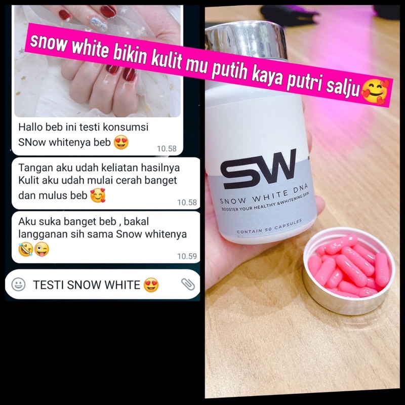 SNOW WHITE DNA | PIL SNOWWHITE SW | SUPLEMEN PEMUTIH