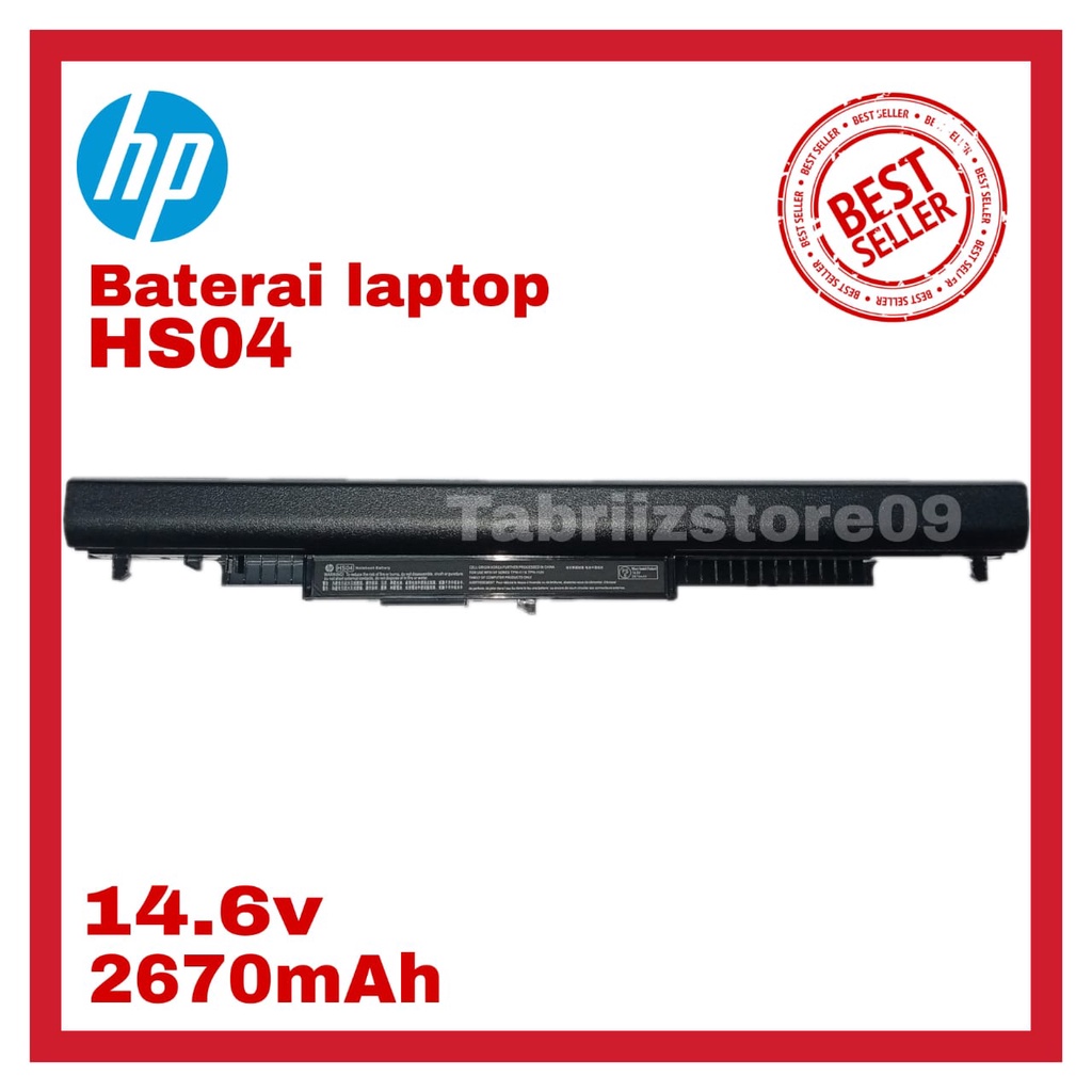Baterai Batre Laptop HP HS04 HS03 HP 240 245 250 255 256 G4 G5 HP Notebook 14 14g 15 15g Laptop Batt