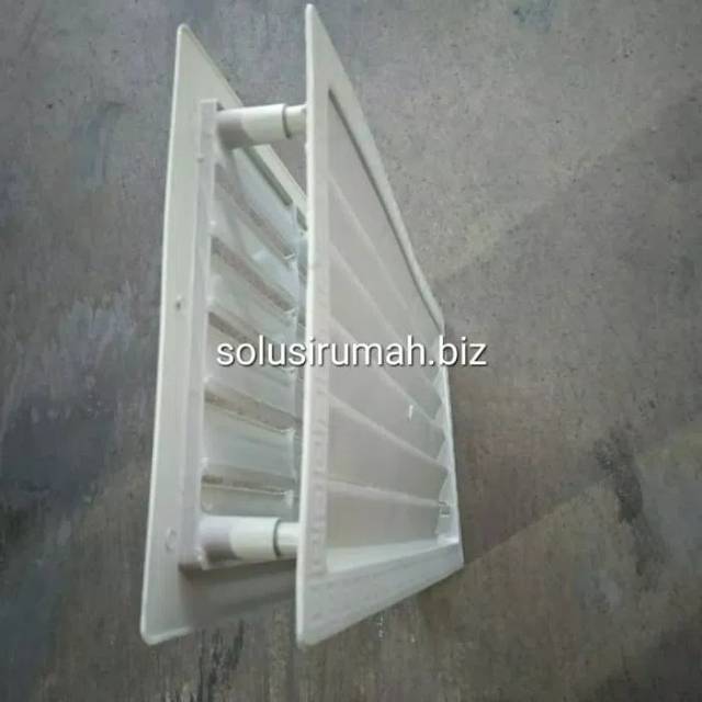 ANGIN 2 PINTU JALUSI TAMPAK SAMPING 33.4 * 16 CM 1 SET ANGIN-ANGIN PVC