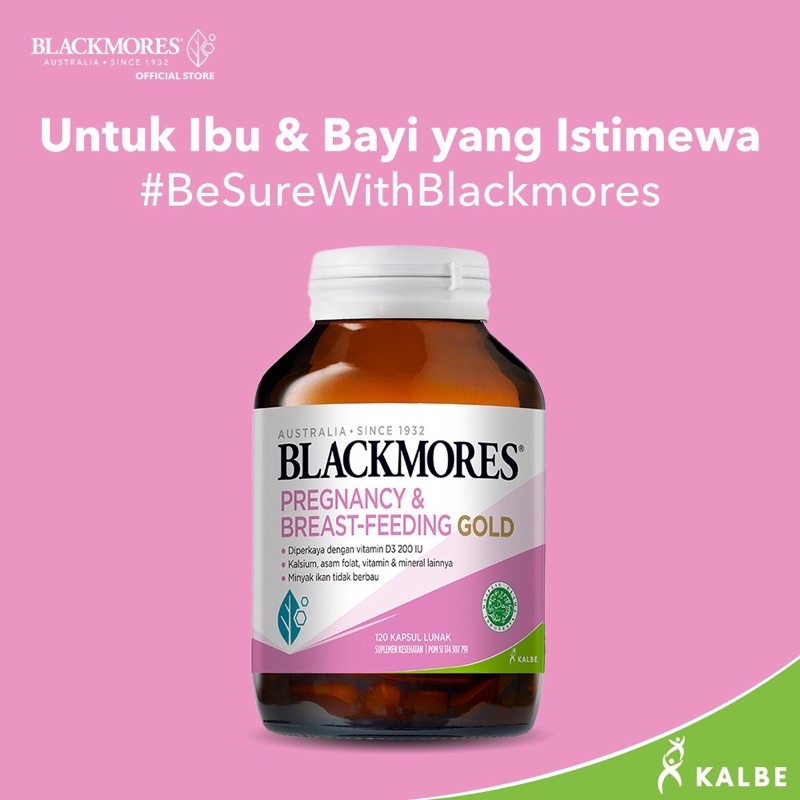 Blackmores Pregnancy &amp; Breast ( 60 - 120 capsule ) &amp; Folamil genio isi 30 kapsul