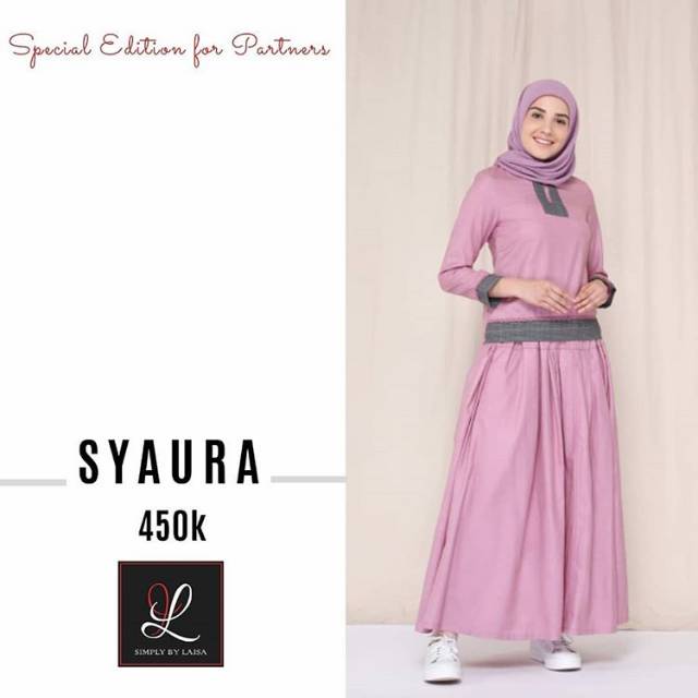 DRESS MUSLIM SYAURA by SIMPLY LAISA GAMIS MODERN