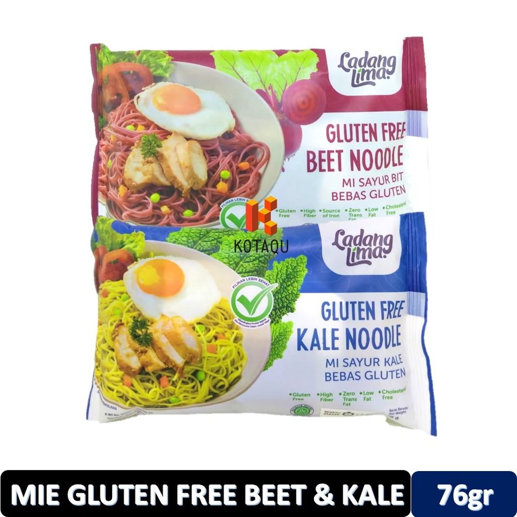 

Mie Sayur Bebas GlutenLadang Lima | Beet dan Kale 76gr