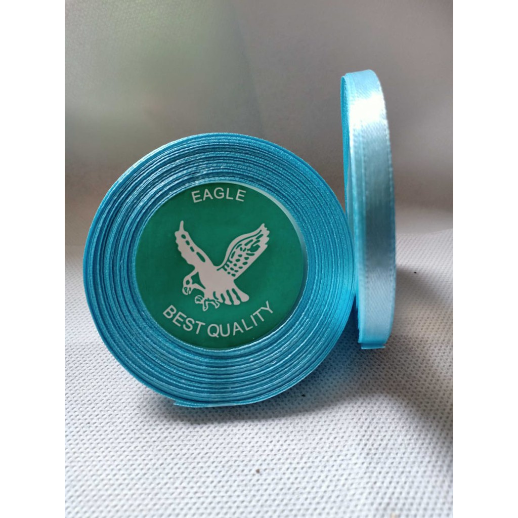

Pita satin Biru muda 1/4 inch / 0.635 cm Per roll