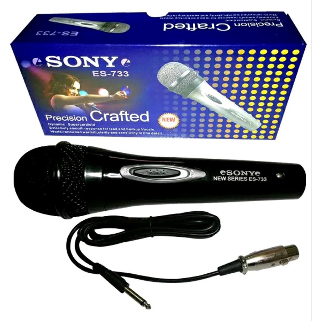 Mic SONY ES 733 suara mantap -hitam bisa suara mantap