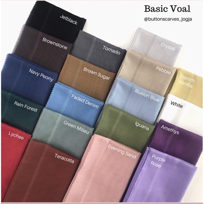 Basic Voal Buttonscarves
