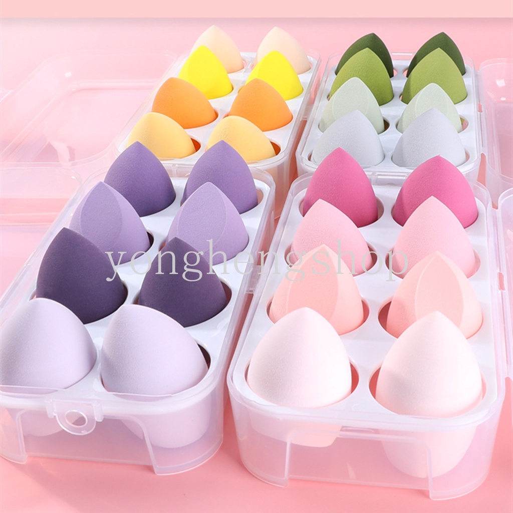 4pcs / set Spons Beauty Blender Bentuk Telur Untuk Makeup