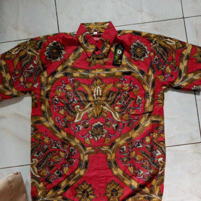 Kemeja Batik Pria Lengan Pendek Size M L Xl Xxl Bswart Batik Hrb026 Kenongo Hem Panjang Padi