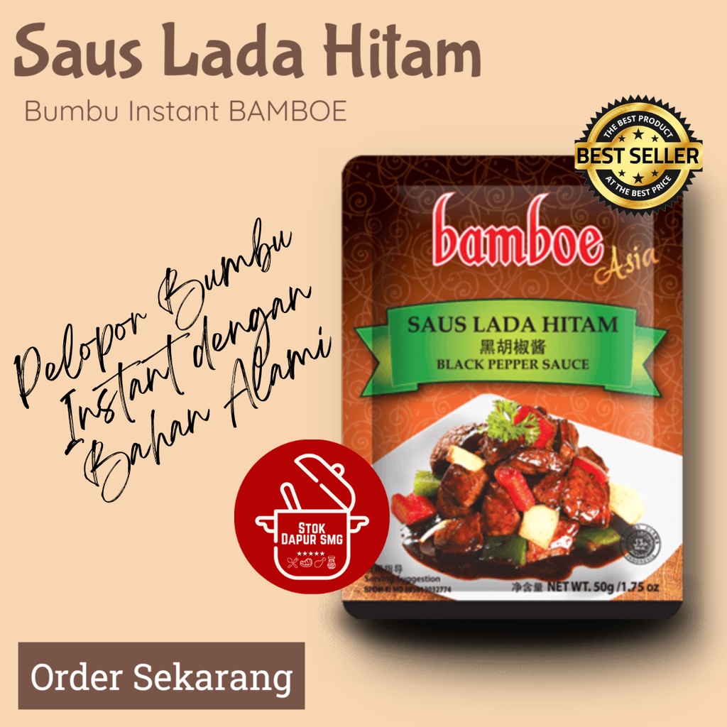 

BAMBOE Masakan Asia Bumbu Masak Instan SAUS LADA HITAM 50gr