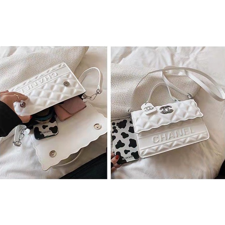BJ15867 - BLACK/GREEN/KHAKI/PINK/PURPLE/WHITE TAS SLEMPANG TALI RANTAI TAS WANITA FASHION IMPORT MODIS ELEGAN TERMURAH TERLARIS TERBARU BAGSTORE JAKARTA TAS BATAM ELJ5867