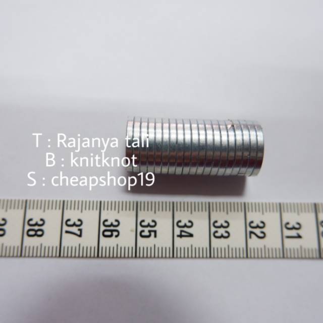 Magnet neodymium coin diameter 15mm tebal 2mm super strong