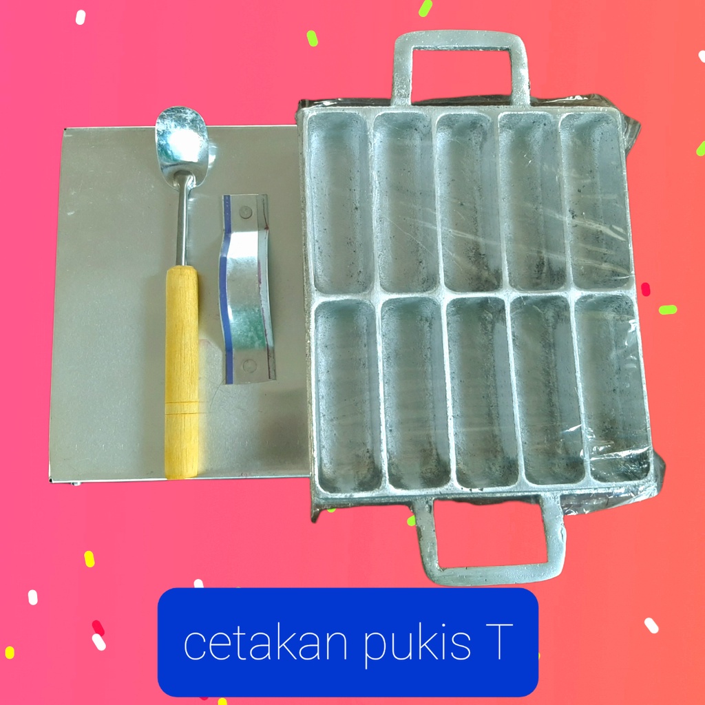 Cetakan Kue Pukis T isi 10 + Sutil Mini