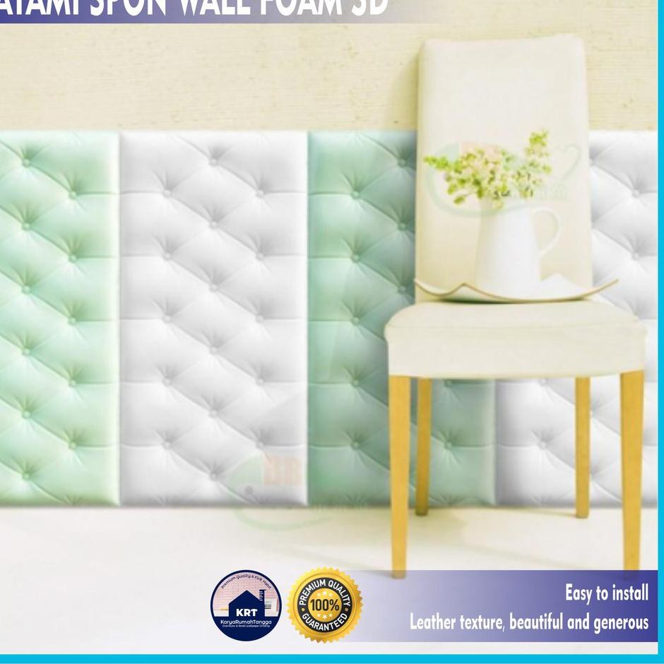 R9 Tatami Spon 60x30cm Wallpaper Foam 3d Stiker Dinding Bantal Tempat Tidur Headboard Bed Soft C Shopee Indonesia