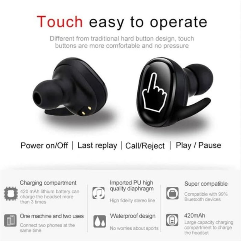 Hf/ Headset bluetooth Tws Series 4 sterio music device 5.0