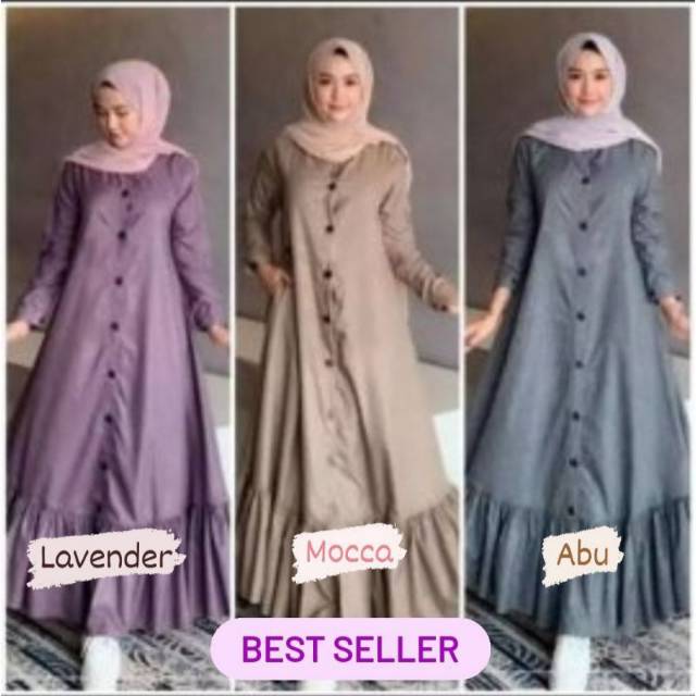 GAMIS MURAH WANITA / GAMIS KEKINIAN PEONY DRESS / GAMIS REMAJA / GAMIS WANITA / GAMIS SYARI / COD