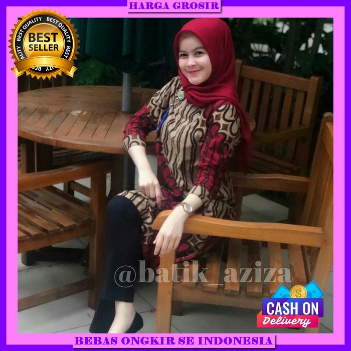 Atasan Cewe Fashionable Atsan Cewek Formal Baju Kondangan Batik Model Terbaru Atasan Wanita Terbaru 