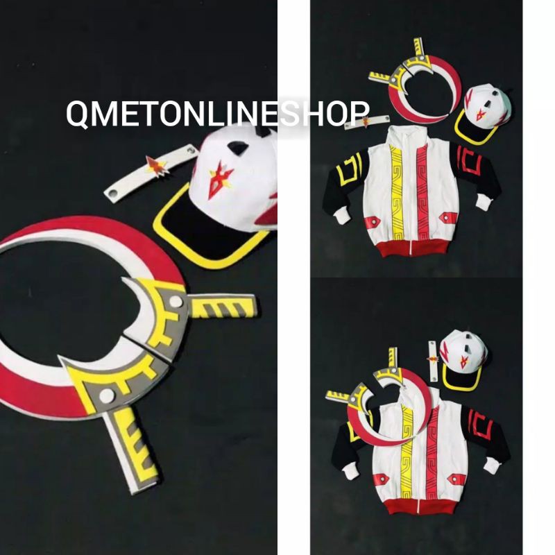 kostum Boboiboy Supra lengkap. TOPI+JAKET+PEDANG 2+GELANG
