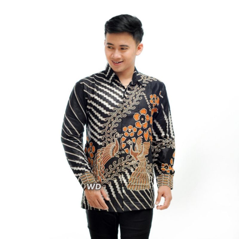 KEMEJA BATIK PRIA LENGAN PANJANG MURAH SERAGAM M L XL XXL