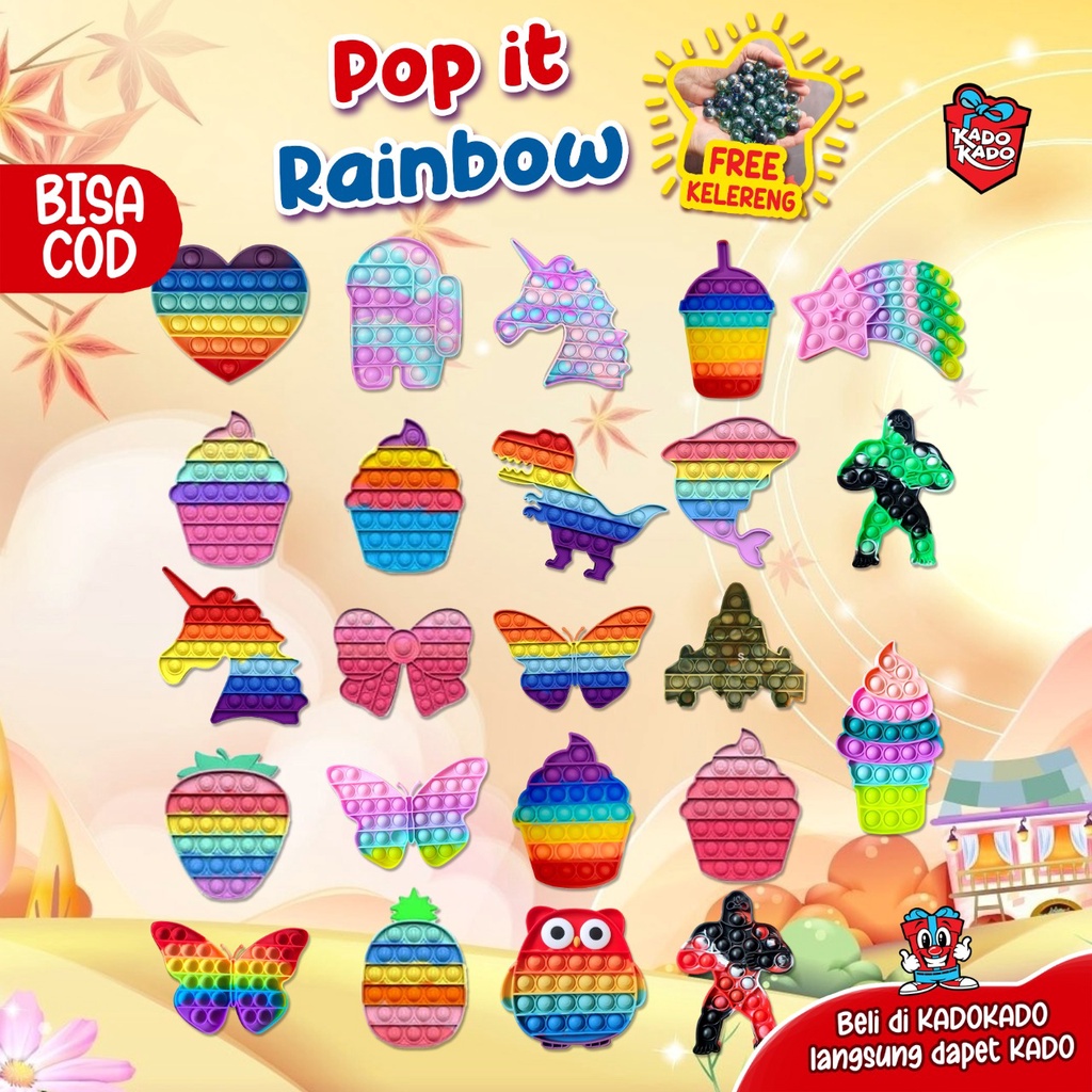 READY STOCK fidget toys pop it mainan viral di tiktok | Shopee Indonesia