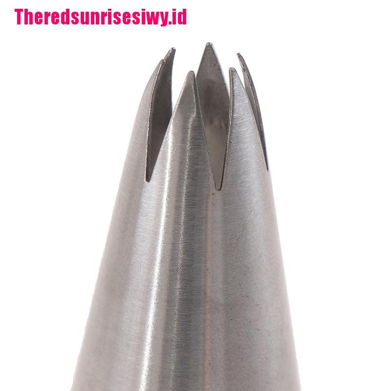 1 Set Ujung Mulut Pipa Icing Bahan Stainless Steel, Ukuran Medium