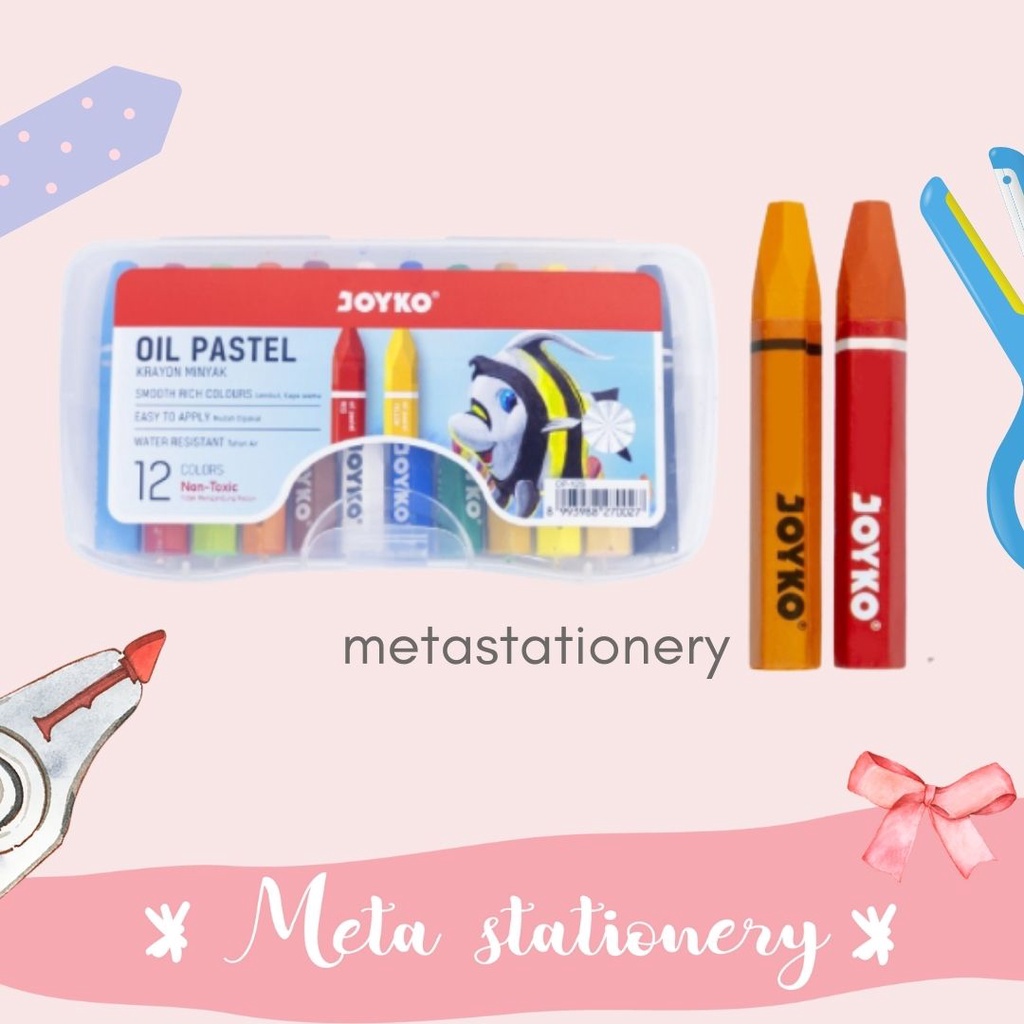 

Oil Pastel / Crayon Minyak Joyko /12 Warna Colors