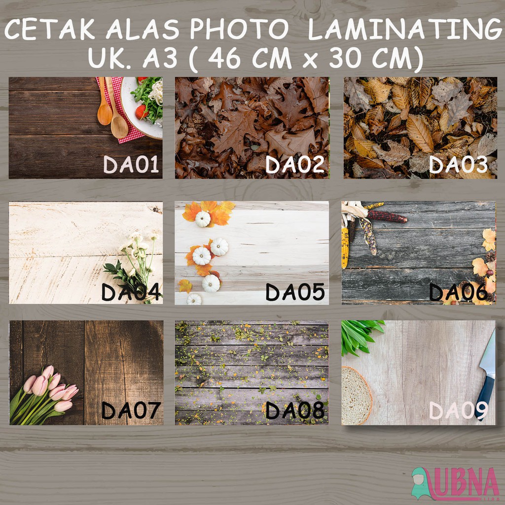 

DA Paling Murah...!!! Alas Photo Foto Produk A3 Laminating motif daun